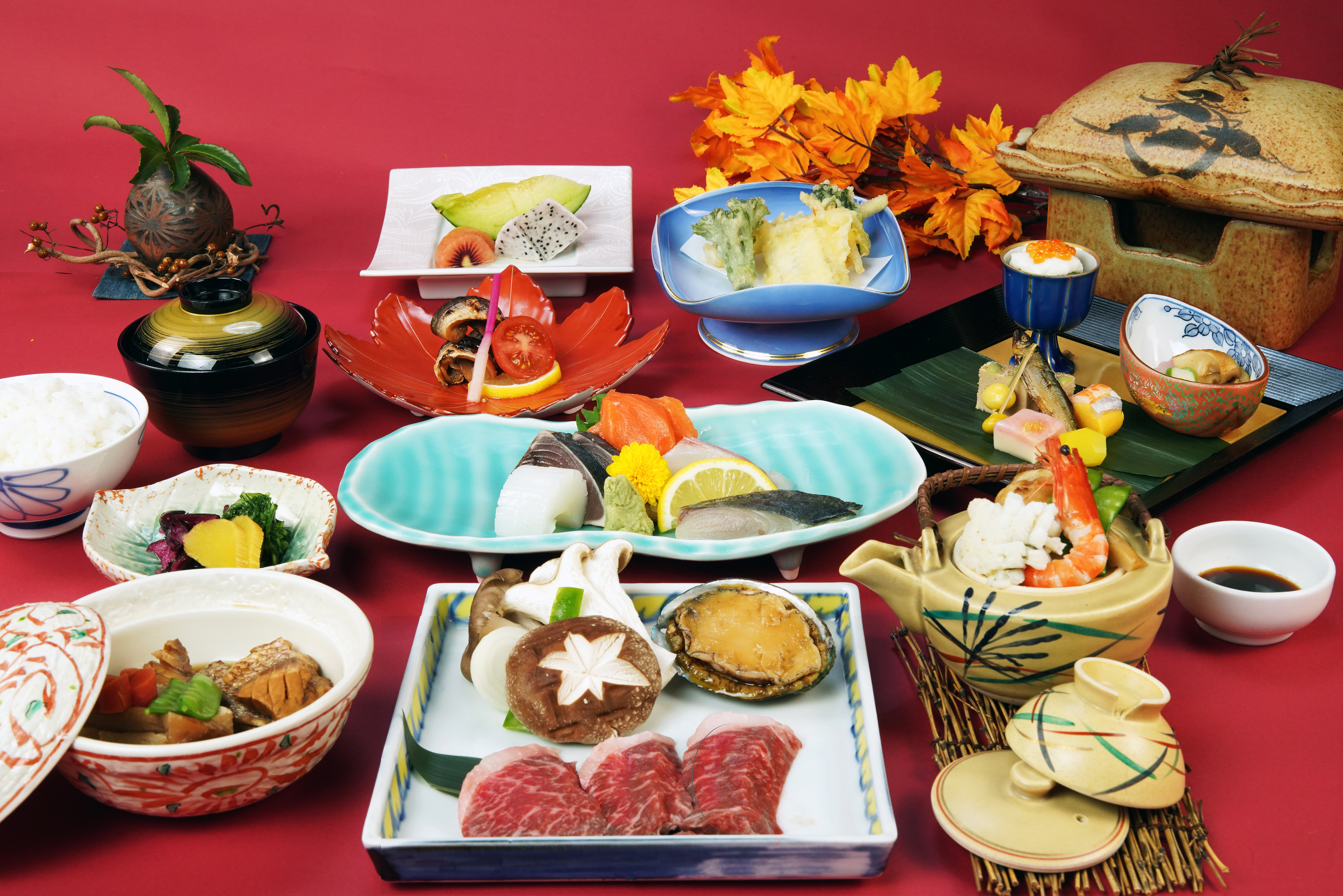 松阪牛と鮑陶板焼き会席