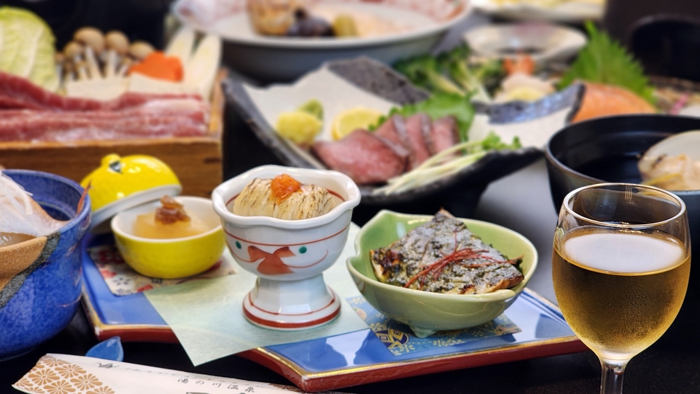 【冬旅しまね】【-松-四季荘会席】源泉かけ流しの天然温泉×島根の厳選食材　大和しじみの酒蒸し付