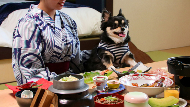 【ペット同宿×部屋食×四季荘会席-松-】大切な家族だから一緒がいいね♪2食付