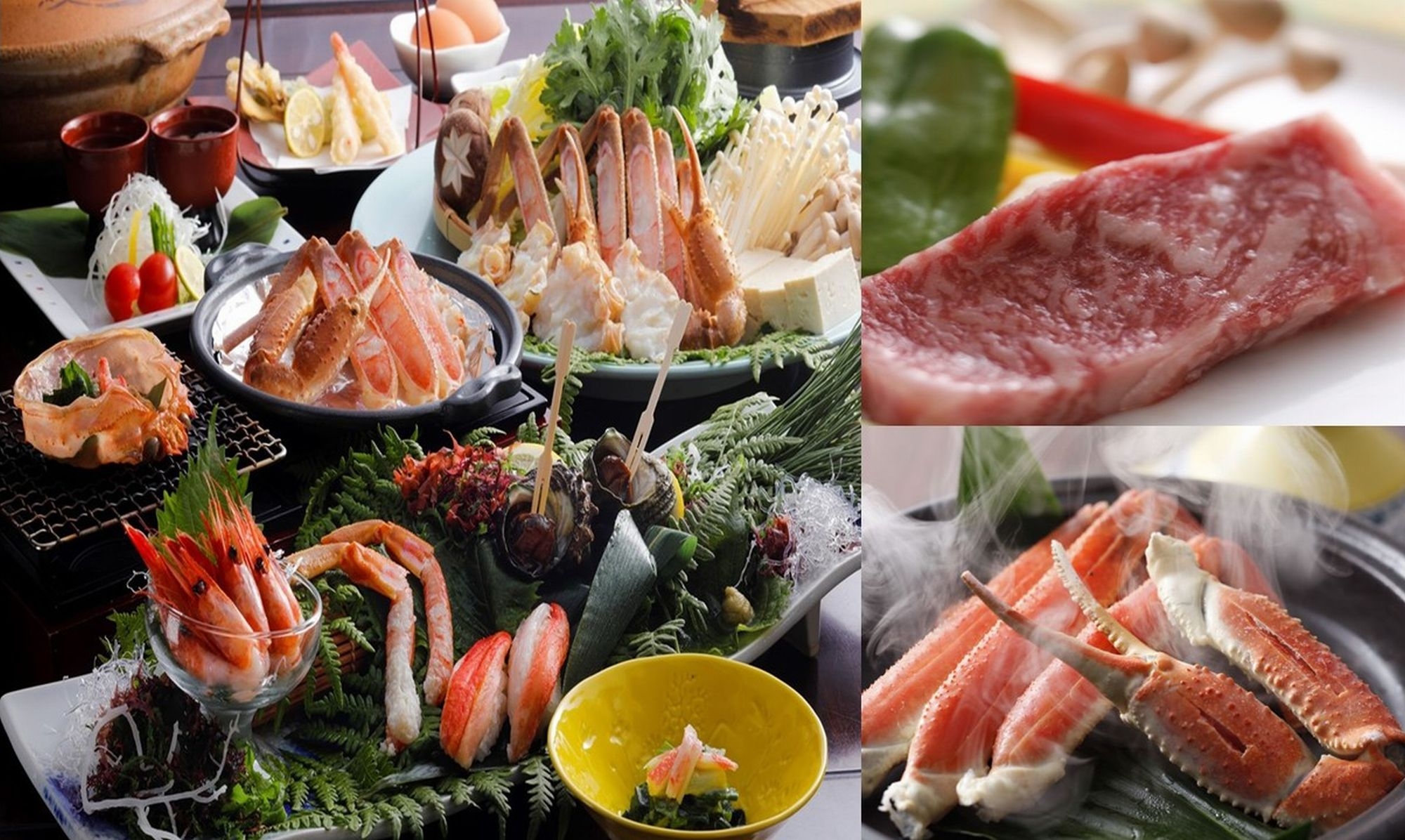 冬の饗宴★1，5杯カニ会席＆但馬牛ステーキｘ竹田城入山券付★温泉付き町屋「宙」と「天」の棟