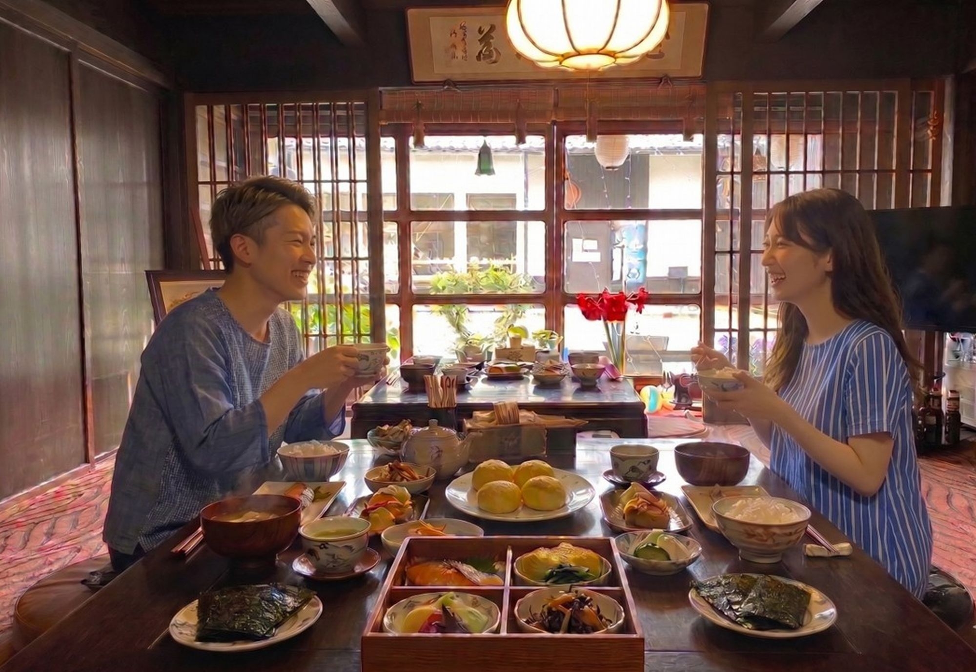 1泊朝食付★【明治の町家温泉付きゆったり古民家】朝は明治の町家の個室で彩りお重＆直営工房の自家製パン