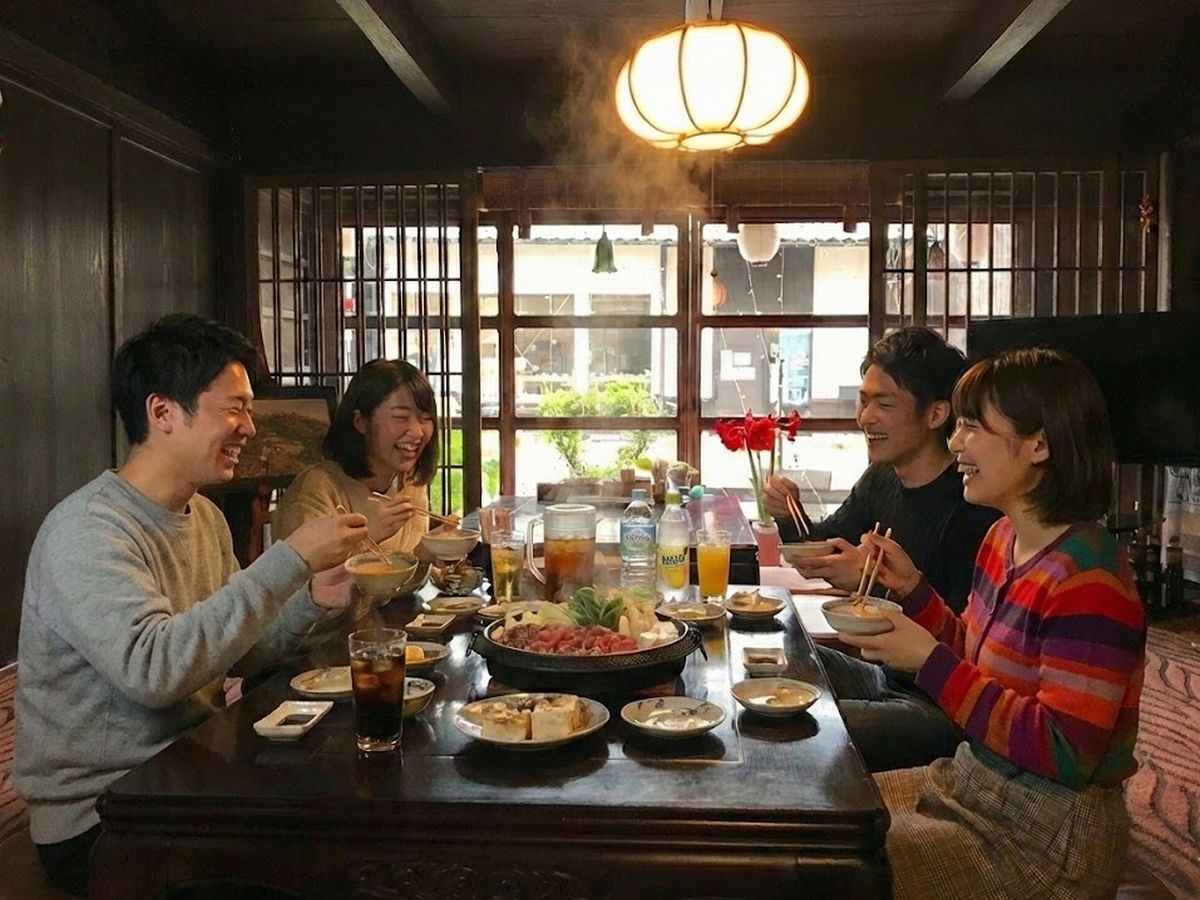 竹田城の麓で日帰ランチ♪お座敷町屋カフェで但馬牛すき焼きｘ焼きガニ★組数限定