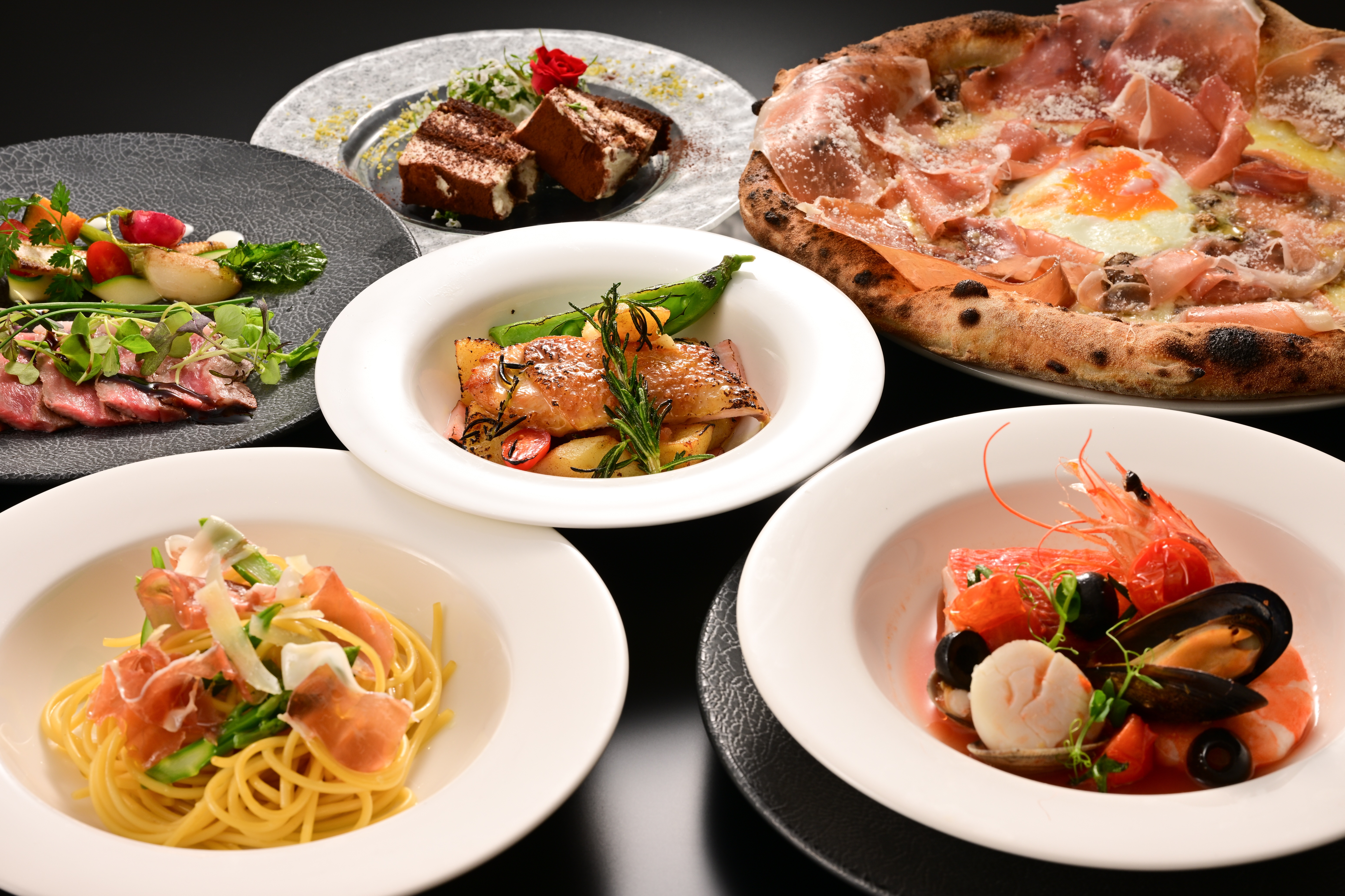 元パレスホテル立川の総料理長である中溝シェフを迎え料理メニューを一新。