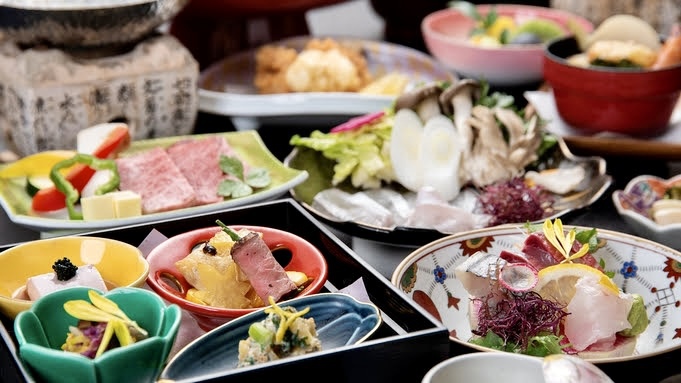 ★ペット同宿【極上季節の会席プラン】贅沢三昧！旬の鮮魚と福岡県産牛に舌鼓