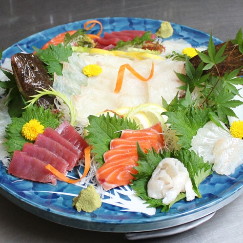 【夕食一例】ひらめの活き作り