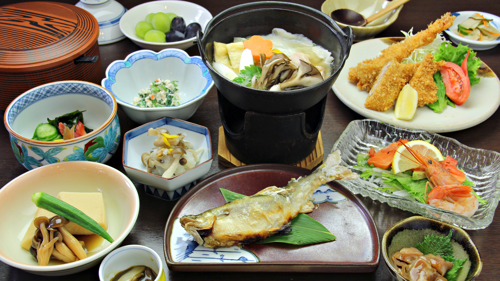 ＃【夕食一例】ひっつみをはじめ、岩手の郷土料理を満喫できる内容となっております