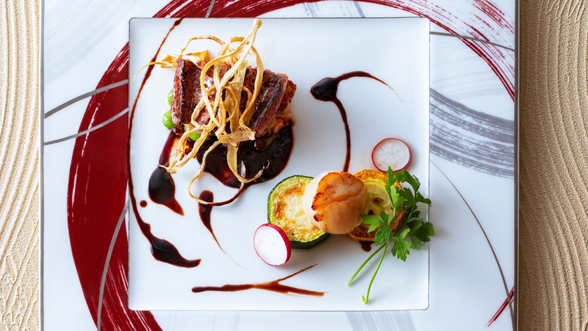 【ワンちゃんルーム】「フランス料理」と「懐石料理」の美と技法の調和 （夕食フレンチ懐石/朝食ブッフェ