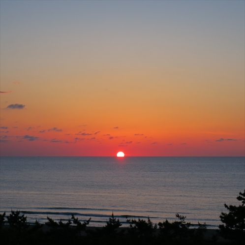 【景色】館から見る夕日　５月