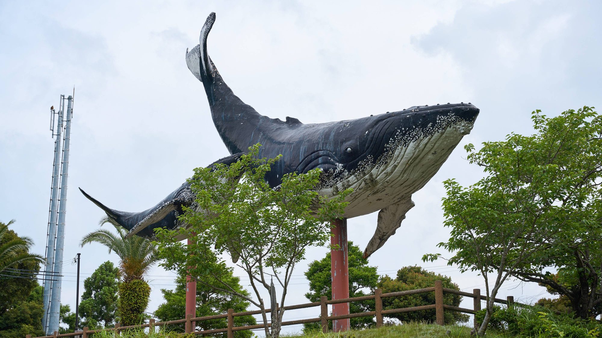 【観光】＜モニュメント＞太地町への入り口にある、実物大のザトウクジラの親子のモニュメント