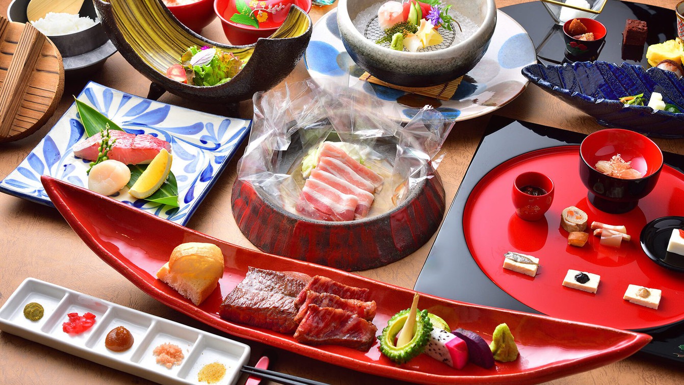 【琉球美食物語】ご優待夕食券6，500円が7，500円分に！瀬長島グルメ特典プラン（夕朝食付）