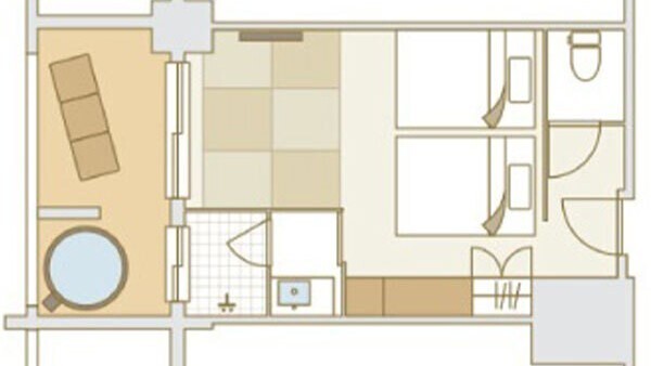 温泉露天風呂付和洋室オーシャンビュー