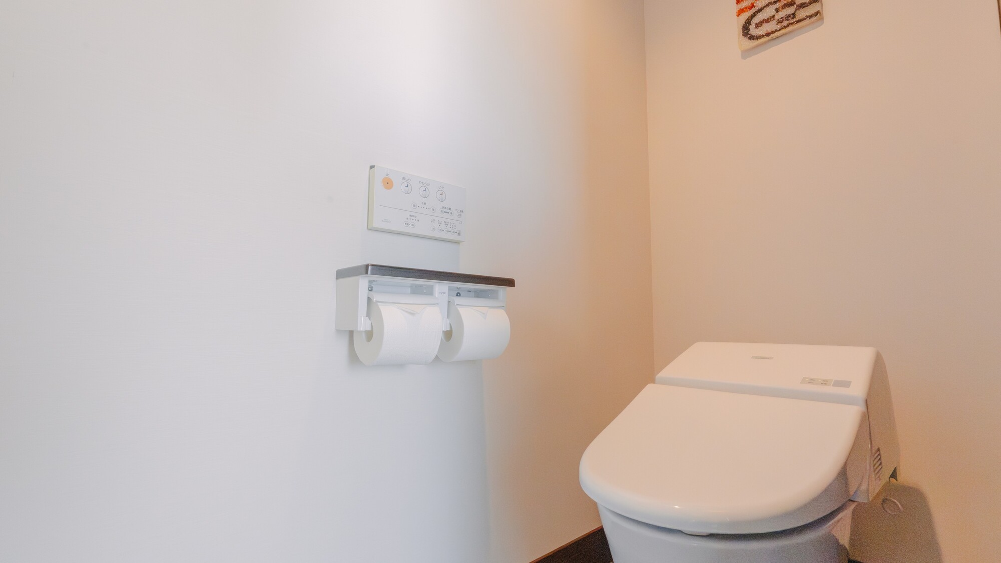 清潔な独立型トイレを完備