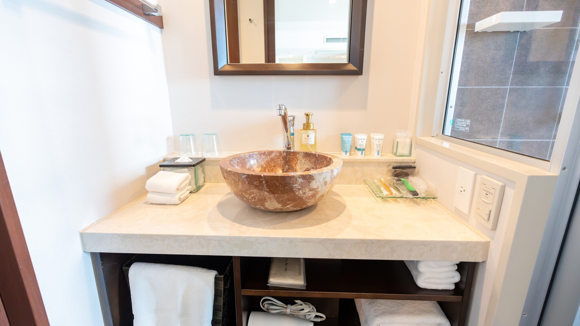 充実したアメニティで快適な身支度をサポート