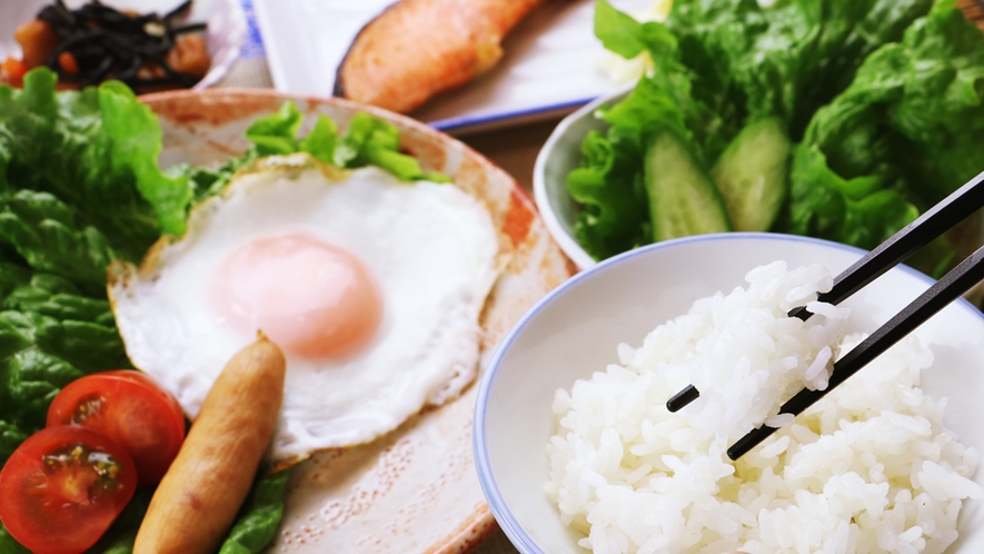 【朝食】炊き立てのご飯と一緒にどうぞ～