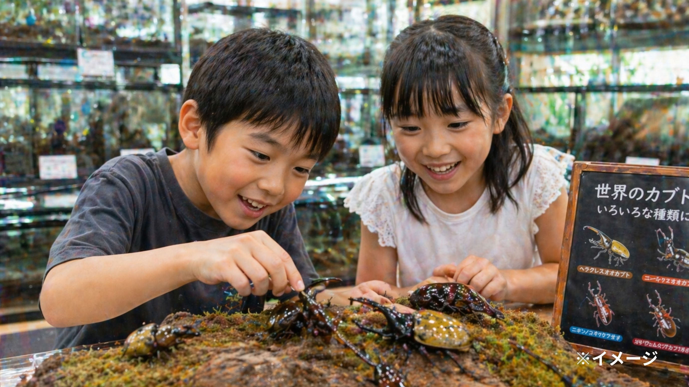 【親子で感動】世界のカブトムシと触れ合う秘密基地体験＆金目鯛姿煮付１泊２食付プラン♪