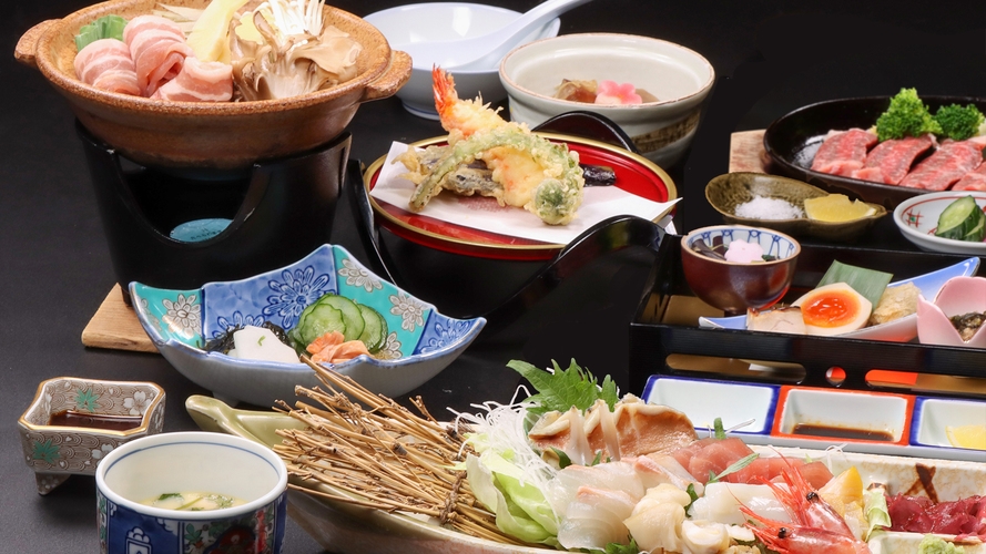 【スペシャル】海の幸・山の幸を両方楽しめる！舟盛×ステーキの超贅沢スペシャルプラン♪