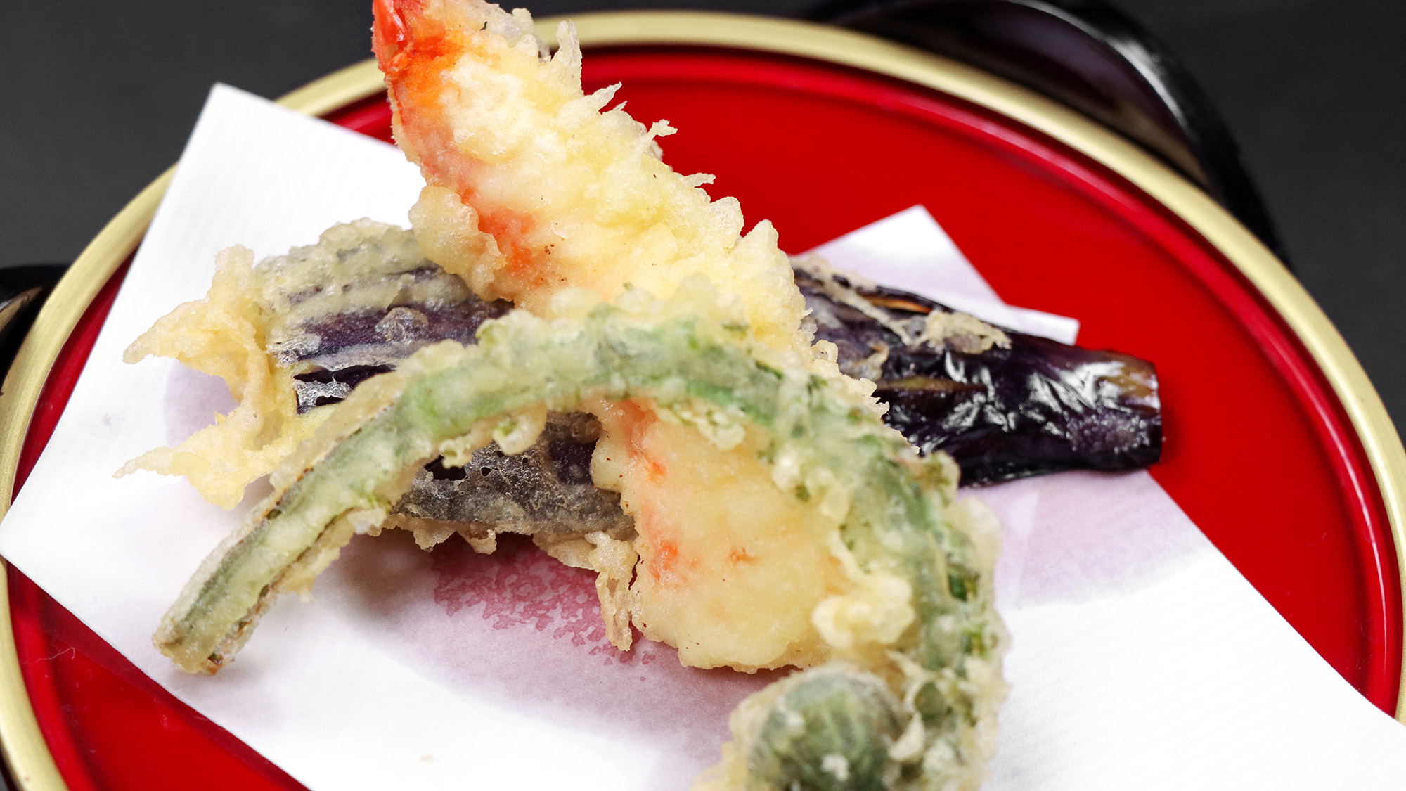 #単品一例 季節の野菜を使用した天ぷら