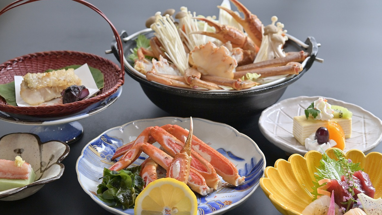 ＜朝食なし＞【冬】◇かにすき大鍋会席◇ 〜かにすき 茹でがに かに雑炊〜