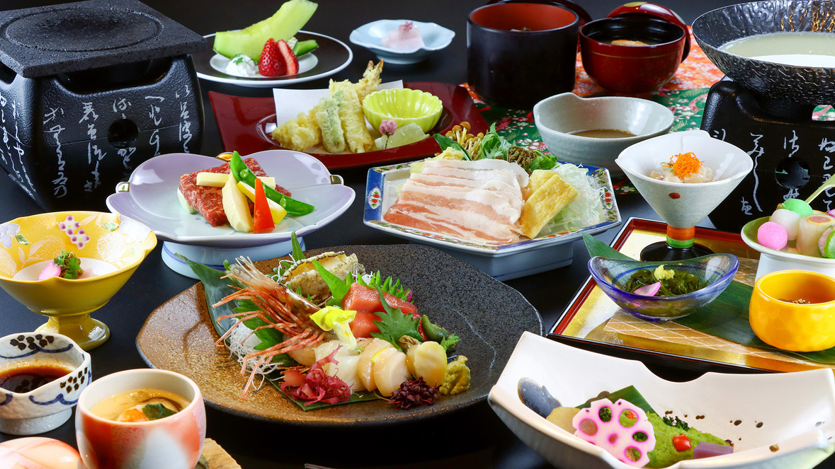 ・《贅-zei-》プレミアム会席◆1日10組様限定◆豪華食材の饗宴♪美味食べ尽くしコース　２食付