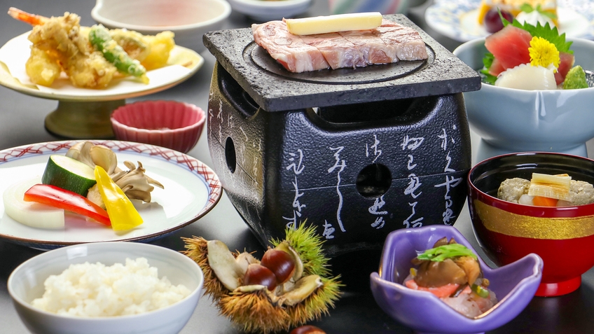 【 1日5組様★現地決済限定 】 月替わり御膳〜県産食材中心の和食膳♪コスパ重視さんにも◎　２食付