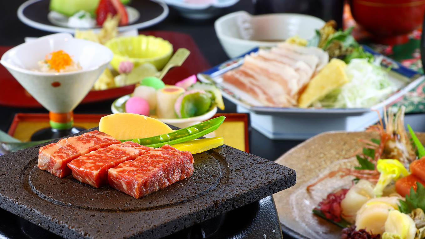 ・《贅-zei-》プレミアム会席◆1日10組様限定◆豪華食材の饗宴♪美味食べ尽くしコース　２食付