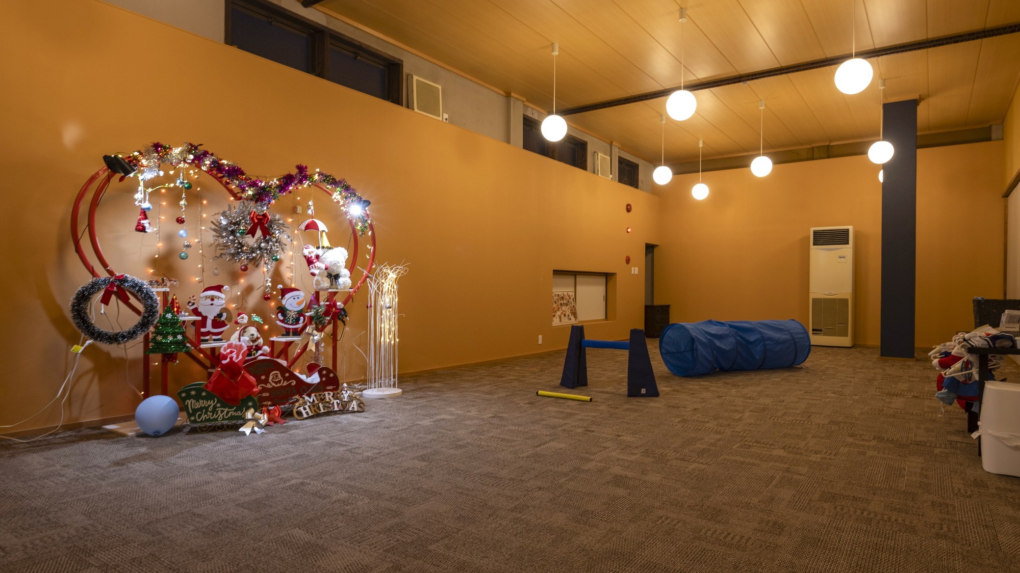 ・40畳の室内ドッグラン（冷暖房完備）