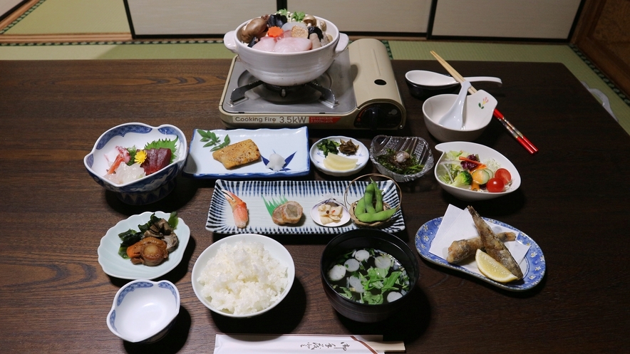 【たっぷり満足コース】茨城冬の味覚！ぷるぷる”あんこう鍋”に舌鼓[2食付き]