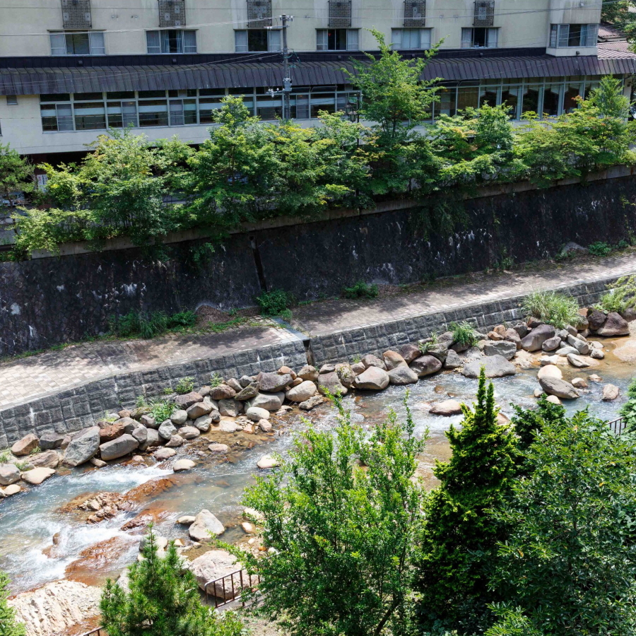 高層階からの眺め、眼下には荒川が流れます