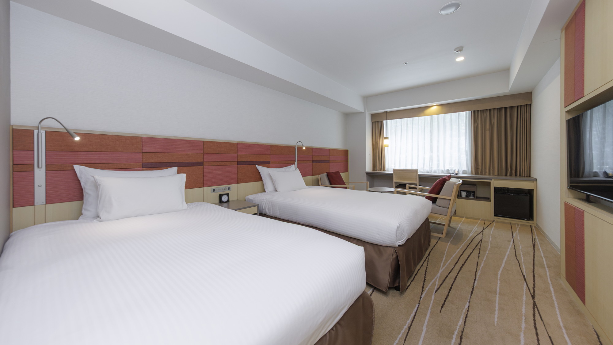 デラックスツイン［29㎡／120cm幅ベッド&times;2台］