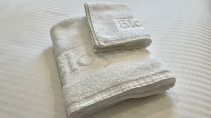 【今治タオル】全室タオルは今治タオルを使用しています