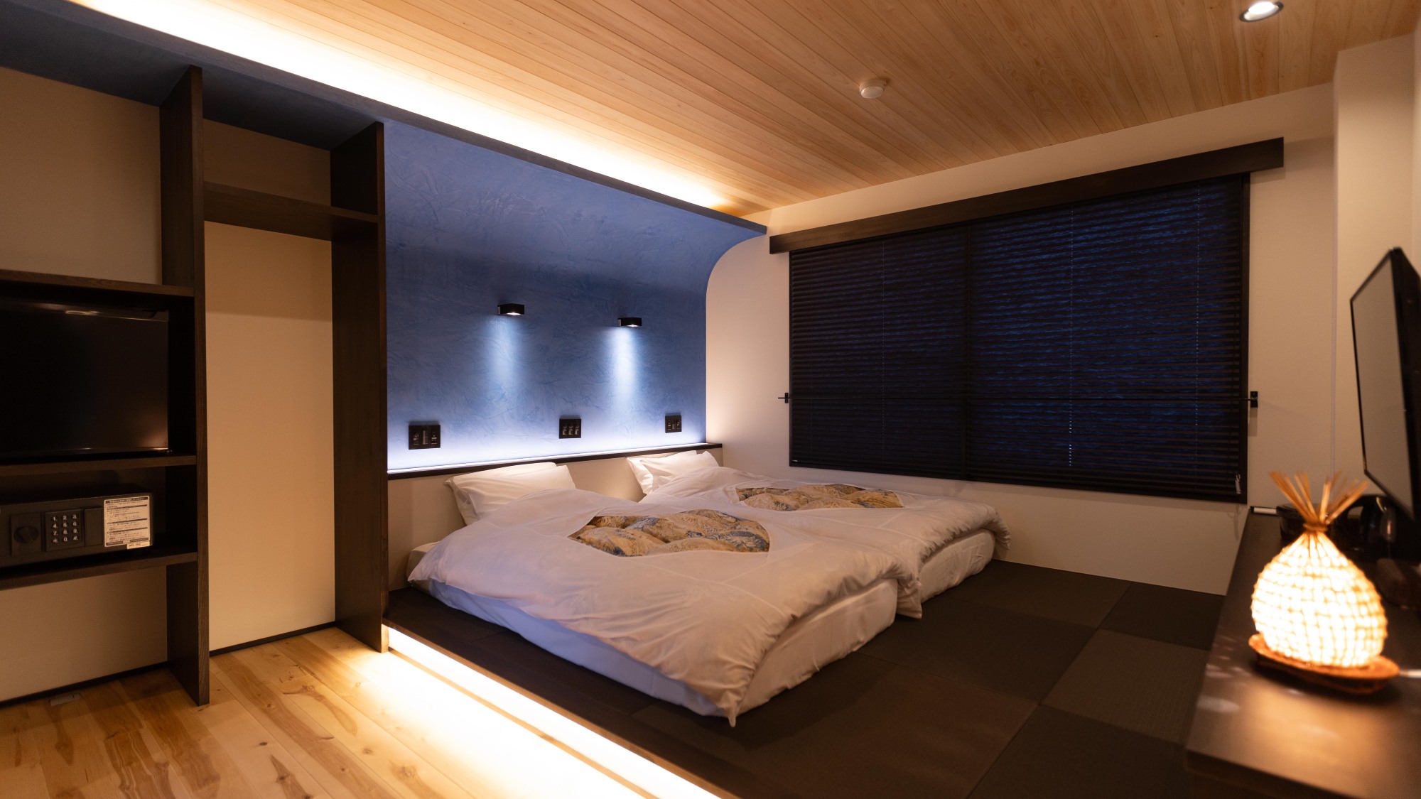 ・【和洋室（201－204）】落ち着いた雰囲気の寝室。快適におやすみいただけます