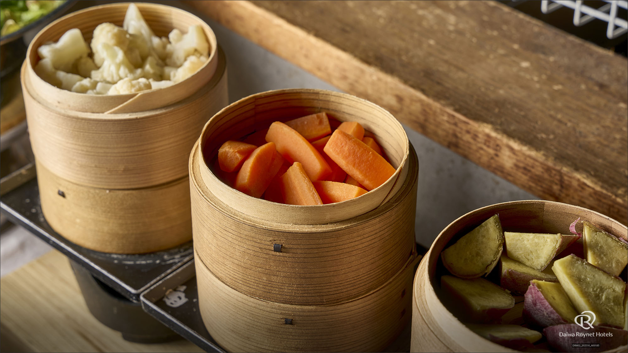 蒸し野菜（朝食一例）