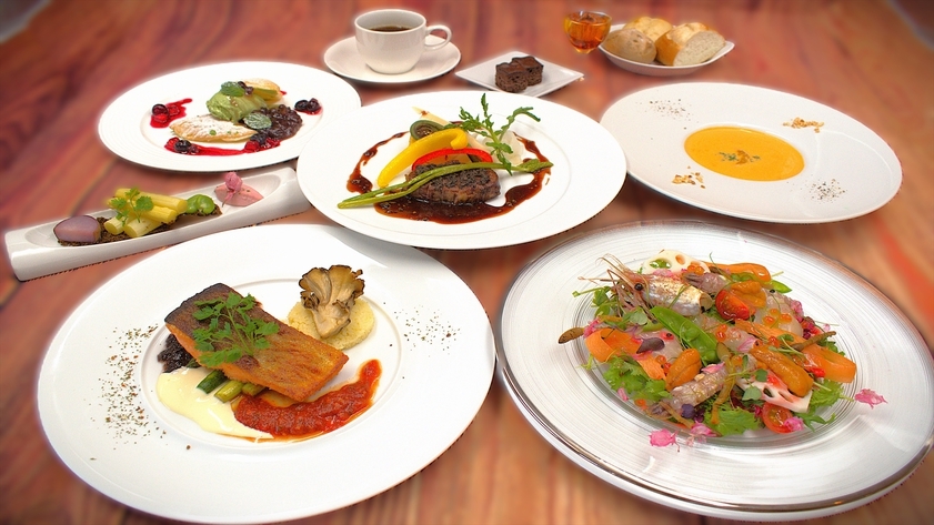 【2食付：Premium：夜風】〜シェフ厳選の道産食材によるフルコースディナー付〜　　