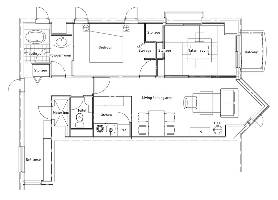 ห้องดีลักซ์สวีท / ผังชั้นเสื่อทาทามิ