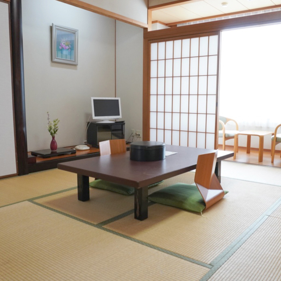 【和室８畳ユニットバス付一例】足を伸ばしてごゆっくりお寛ぎください。