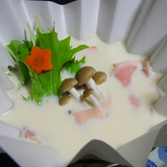 *【夕食一例】豆乳鍋