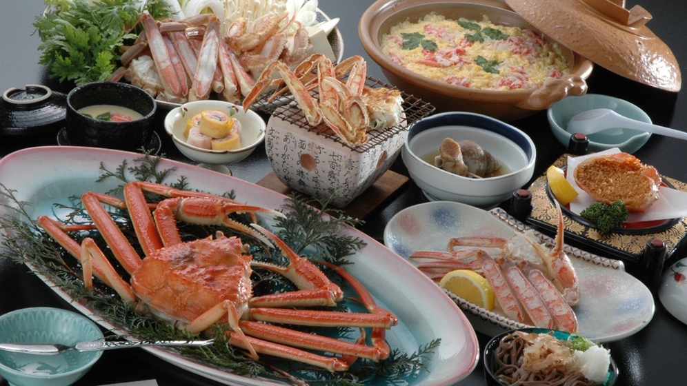 【かにづくしコース】＜焼き・甲羅揚げ・ゆで・鍋・雑炊・寿司＞かにを余すところなく味わう！