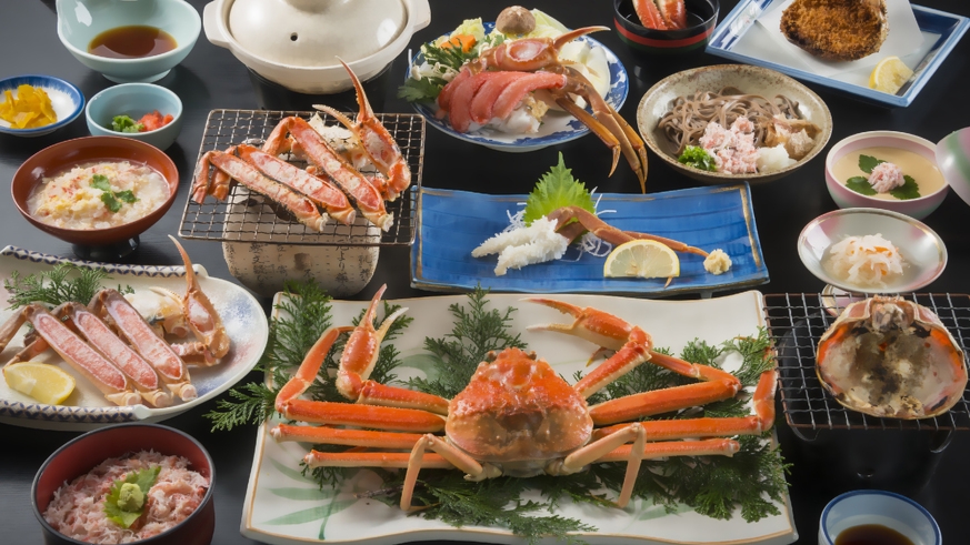 【活がに満足】＜月〜木限定＞かに3杯使用！丼ぶり、焼きガニ、刺身、茹で…心ゆくまで蟹を味わおう！