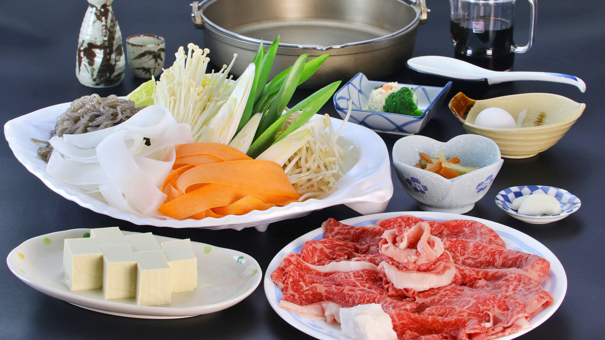 【料理】但馬牛すき焼き鍋 (1)