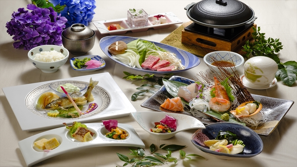 【イチオシ！】「ウニポン」と「肝醤油」でいただく『アワビのしゃぶしゃぶ』×『紀州の山海の幸』プラン♪