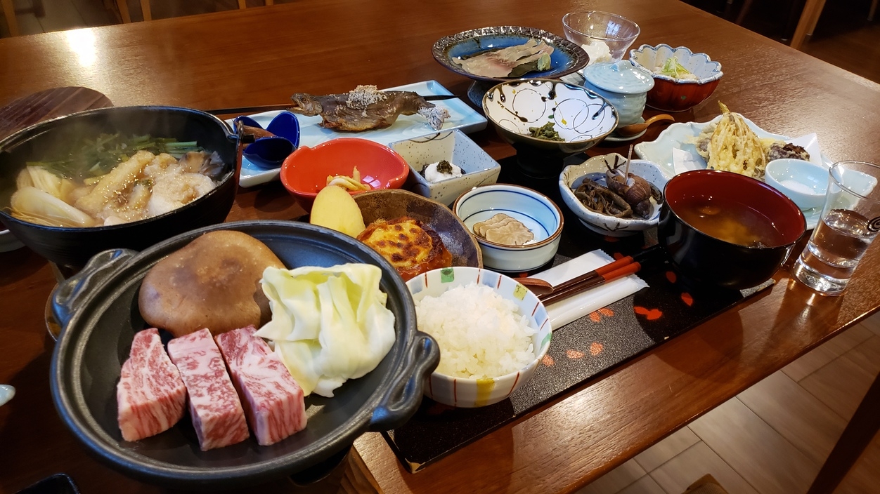 【極-KIWAMI-】泥湯のごっつぉ奥山フルコース！ご褒美プラン【みなせ牛リブロース付】