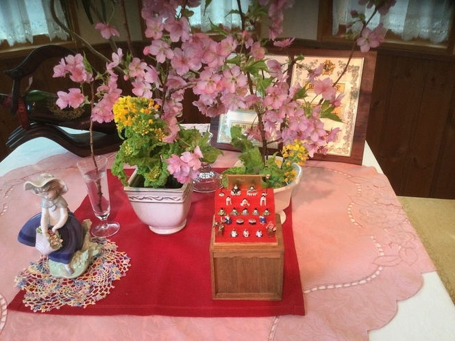河津桜とお雛様