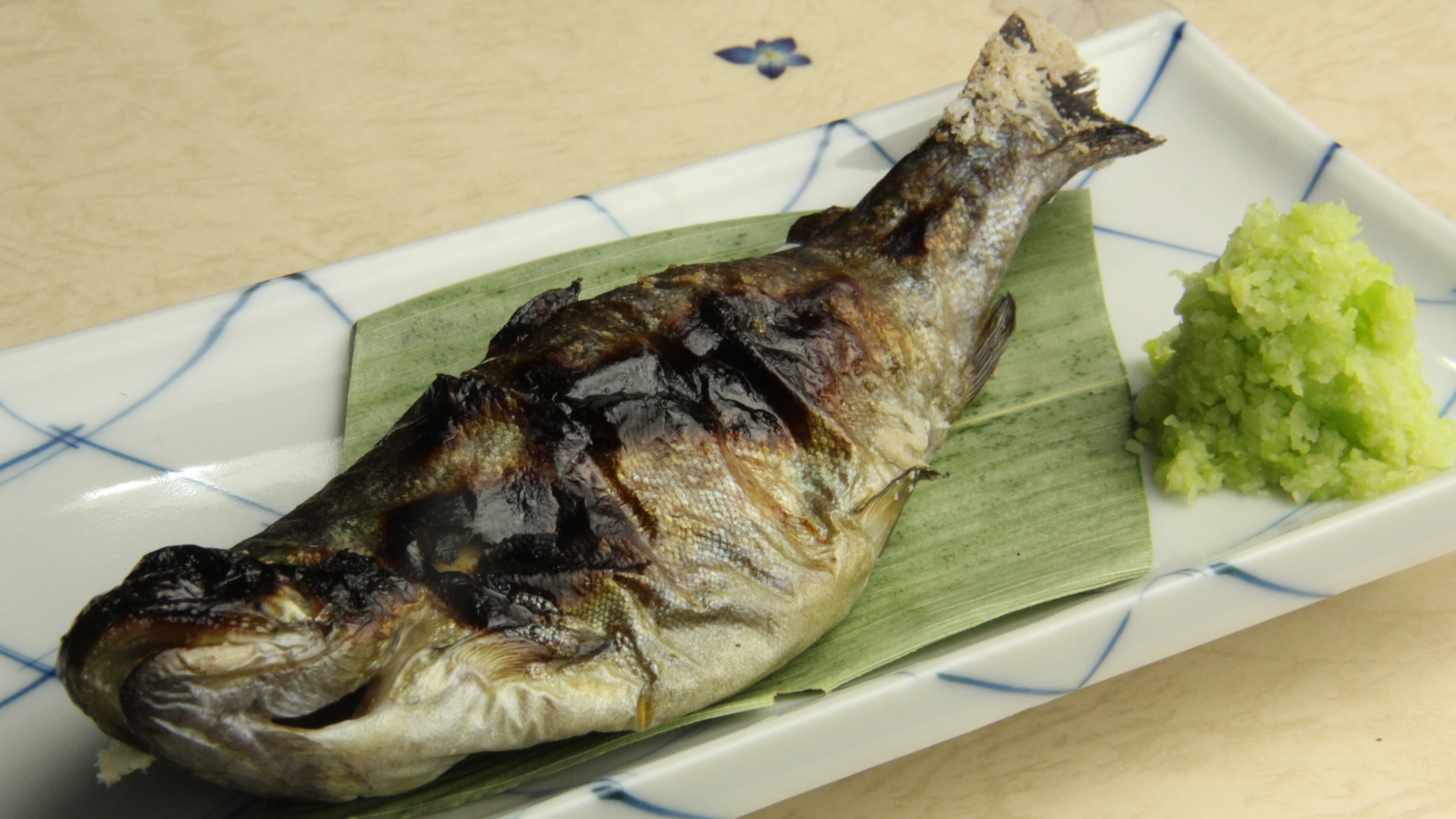 夕食_川魚の塩焼き