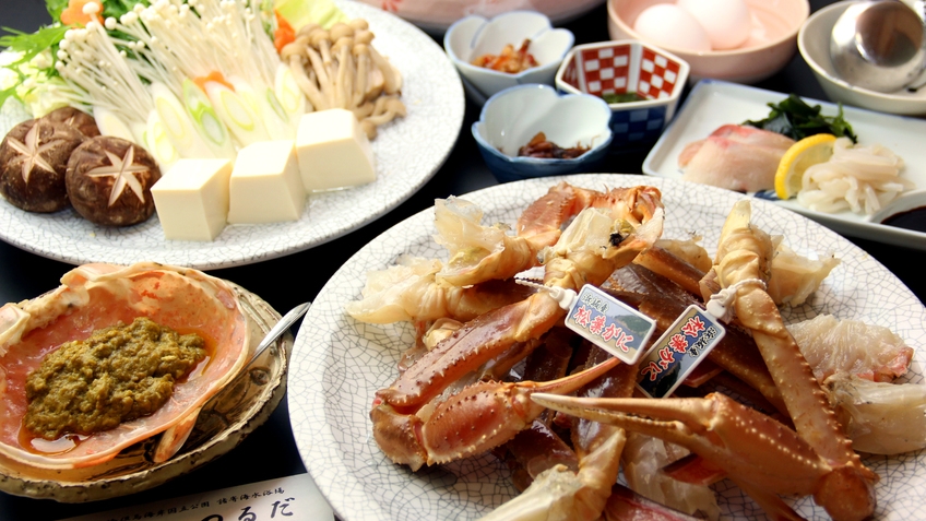 【焼き＆鍋コース】香ばしい焼き蟹と濃厚カニみそを味わう♪