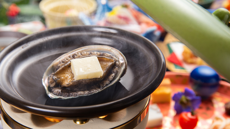 【高級魚・のど黒＋鮑】どっちも食べたい！とろける「のど黒」と磯の旨み「活鮑ステーキ」を加賀会席と共に
