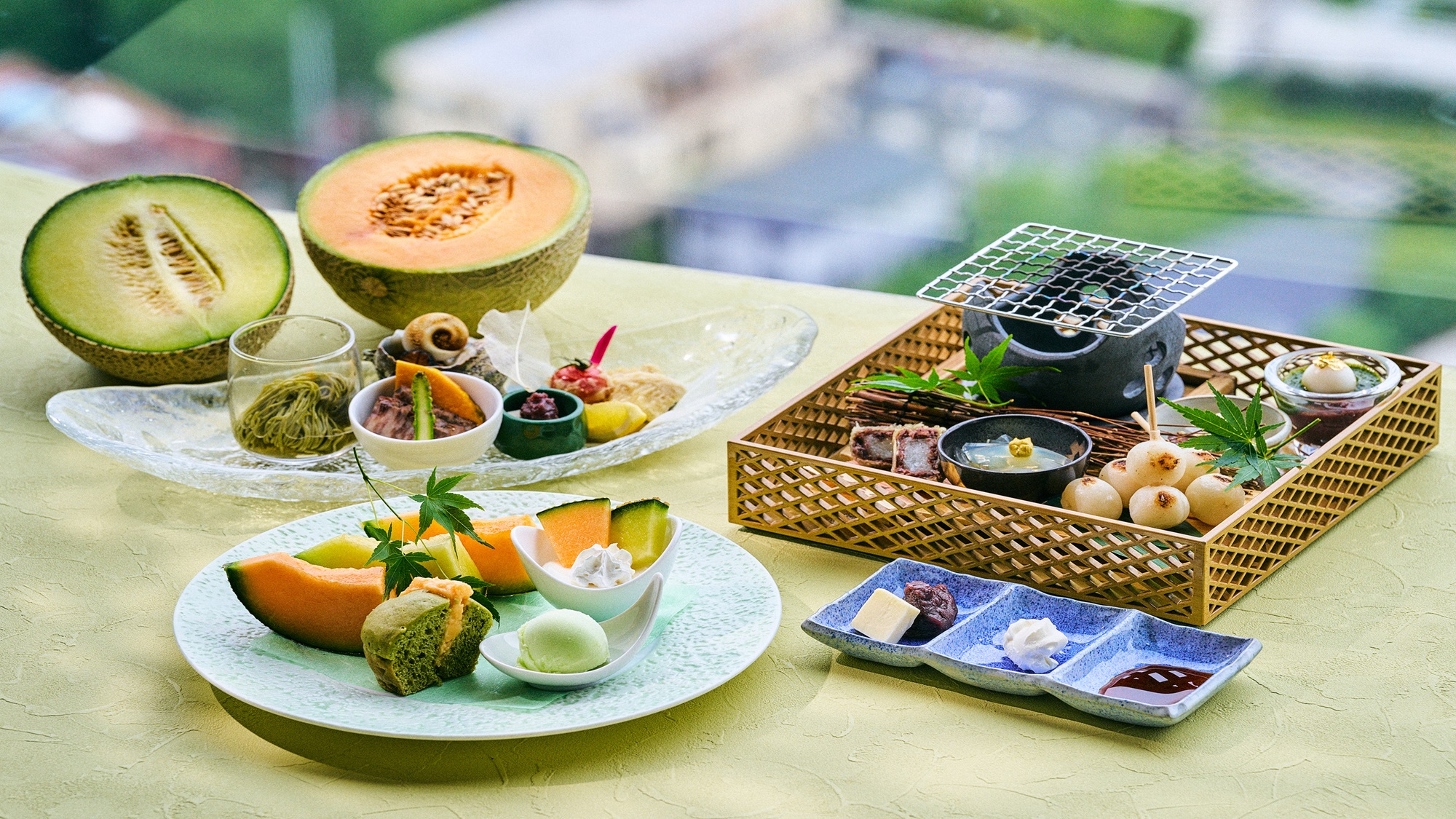 味街道 五十三次 和のアフタヌーンティー【あんに恋する和夏メロン】数量限定