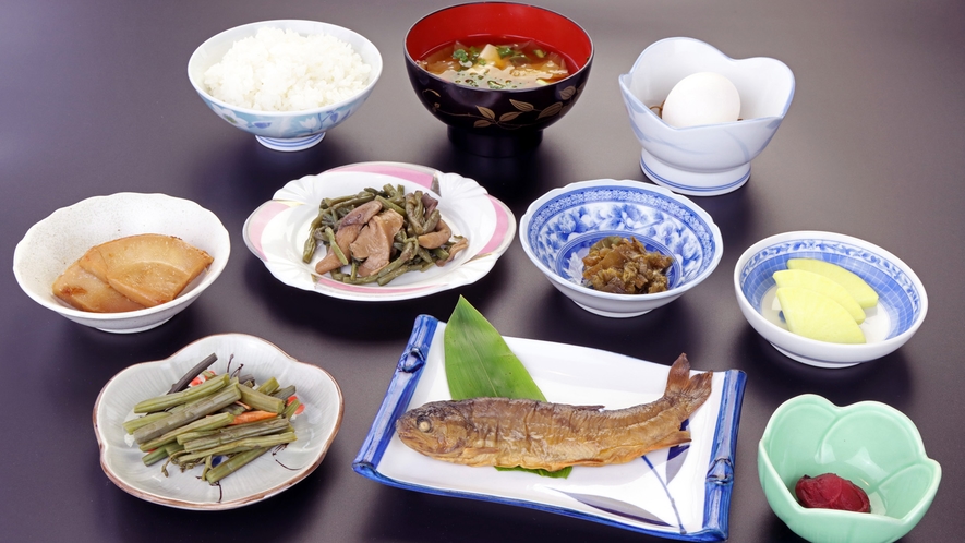 【朝食イメージ】岩魚の甘露煮が人気