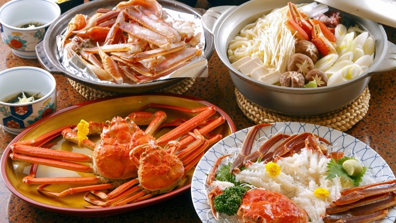 【特選蟹料理フルコース+越前ズワイ蟹＆越前セイコ蟹各1匹付き】福井の蟹を思う存分食べ尽くせ！