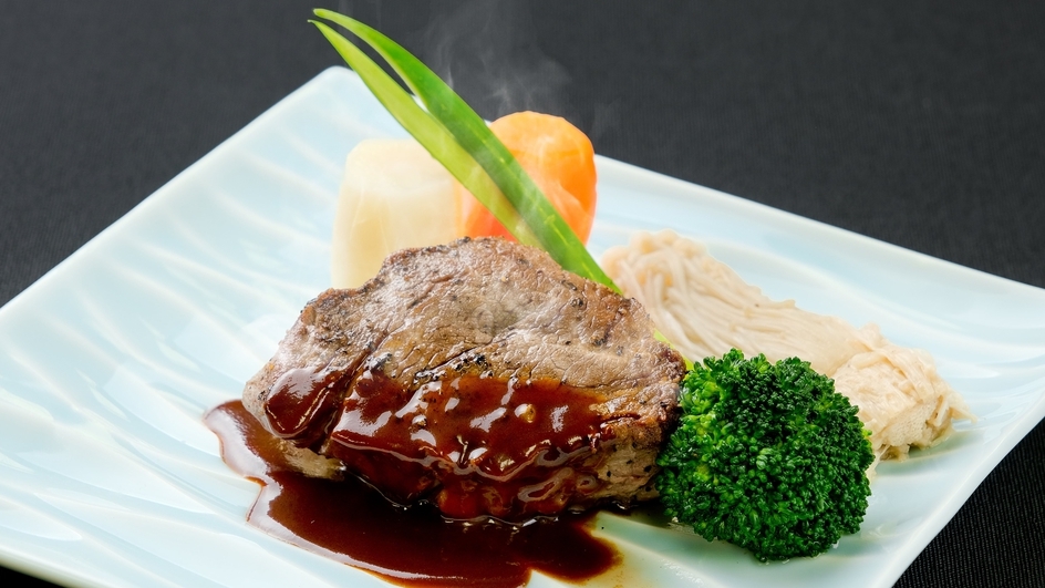 【2食付】夕食は贅沢な福井ブランド牛「若狭牛」をステーキでご提供！