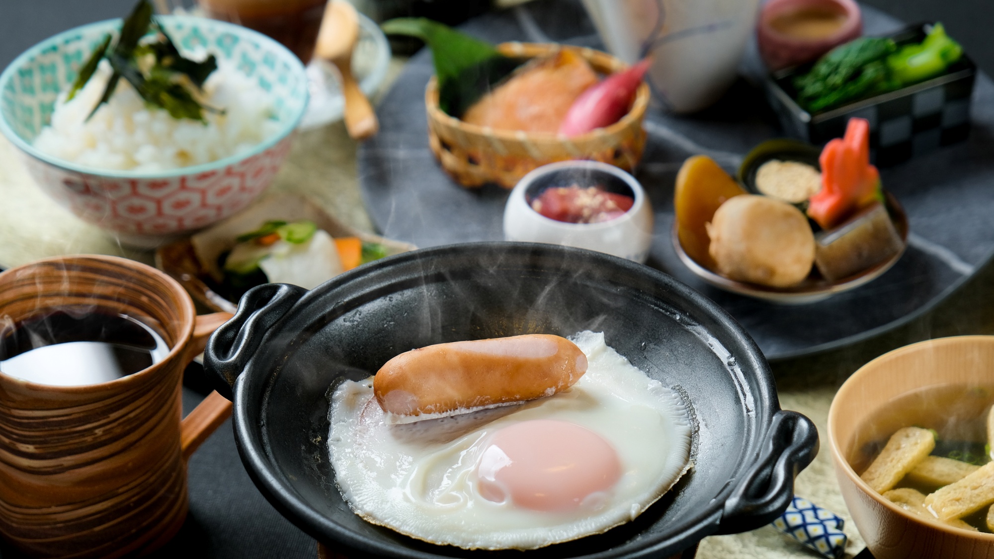 *【朝食一例】お献立は日替わりなので毎日食べても飽きない手作り朝食